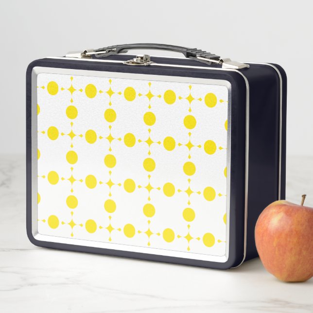 Yellow Polka Dots, Polka Dot Pattern, Dots, Dotted Metal Lunch Box (In Situ)