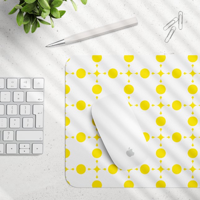 Yellow Polka Dots, Polka Dot Pattern, Dots, Dotted Mouse Mat (Creator Uploaded)