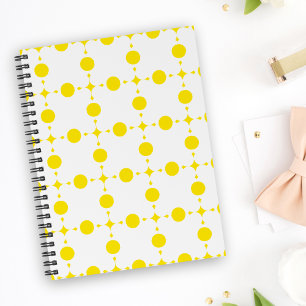 Yellow Polka Dots, Polka Dot Pattern, Dots, Dotted Notebook
