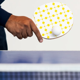 Yellow Polka Dots, Polka Dot Pattern, Dots, Dotted Ping Pong Paddle