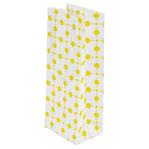 Yellow Polka Dots, Polka Dot Pattern, Dots, Dotted Wine Gift Bag