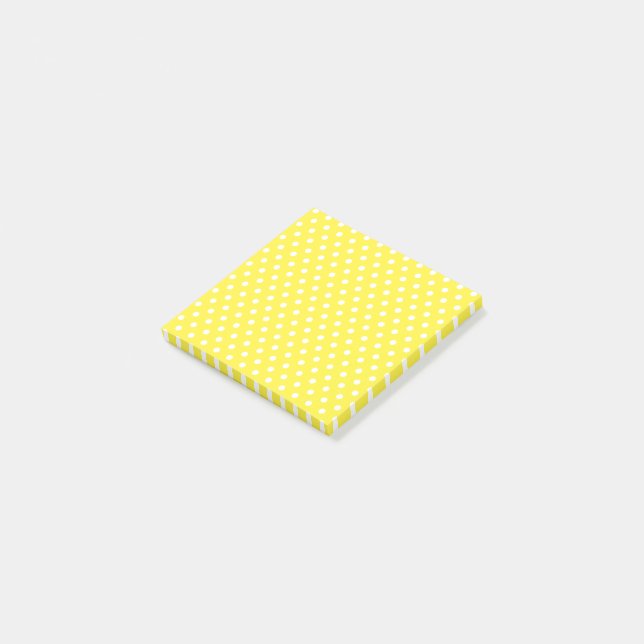Yellow Polka Dots Post-it Notes (Angled)