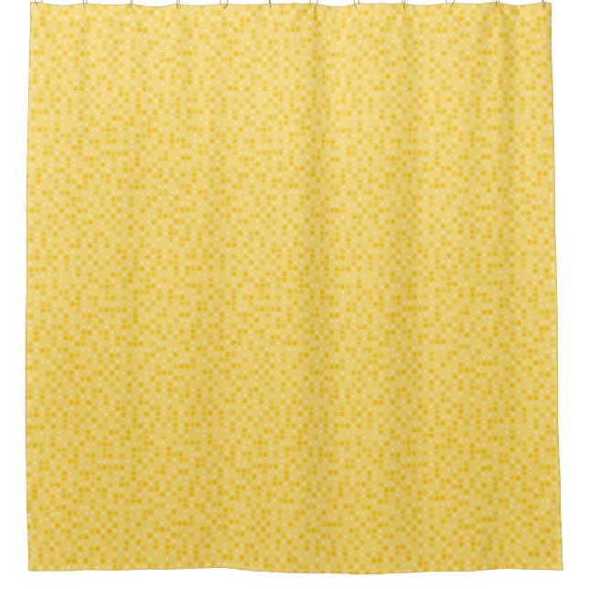 Yellow Polka Dots Shower Curtain (Front)