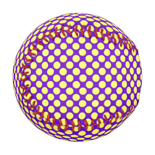 Yellow Polka Dots with Purple Background STaylor Baseball