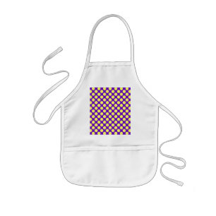 Yellow Polka Dots With Purple Background STaylor Kids Apron
