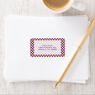 Yellow Polka Dots with Purple Background STaylor Label