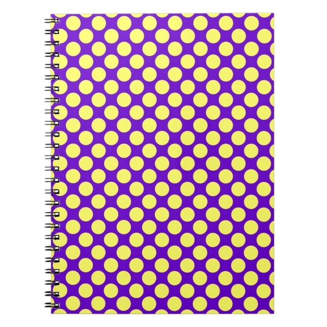 Yellow Polka Dots with Purple Background STaylor Notebook (Front)