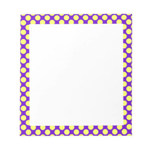 Yellow Polka Dots with Purple Background STaylor Notepad