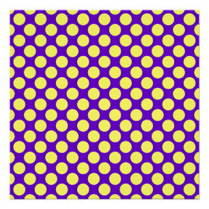 Yellow Polka Dots With Purple Background STaylor Poster