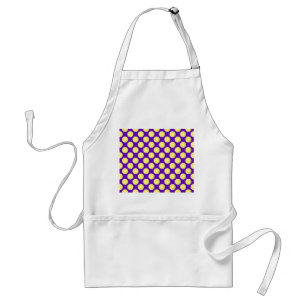 Yellow Polka Dots With Purple Background STaylor Standard Apron