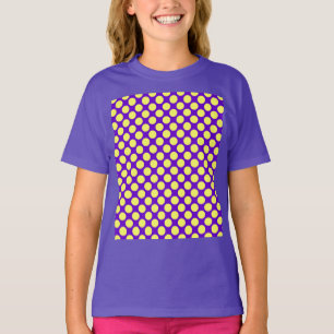 Yellow Polka Dots With Purple Background STaylor T-Shirt