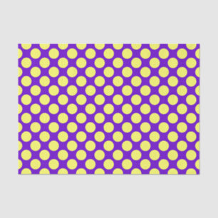 Yellow Polka Dots with Purple Background STaylor Tissue Paper