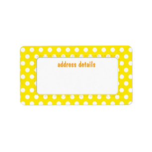 Yellow Polkadot Label