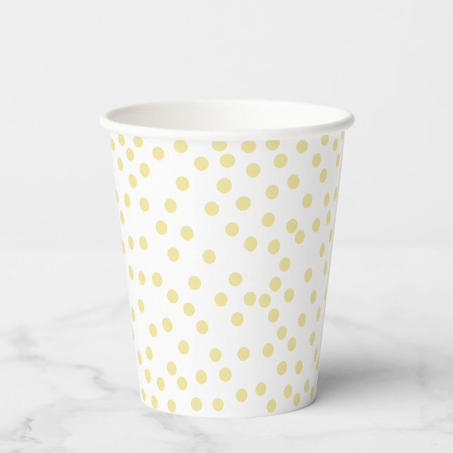 Yellow Polkadot Paper cup (Back)