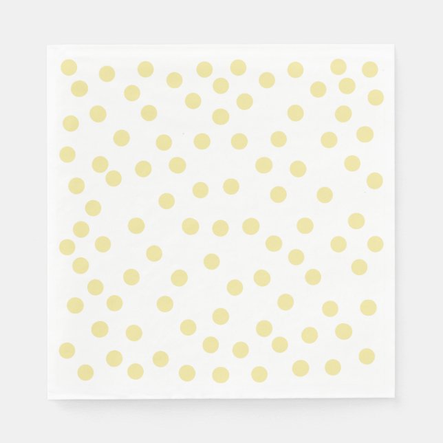 Yellow Polkadot Paper Napkin (Front)