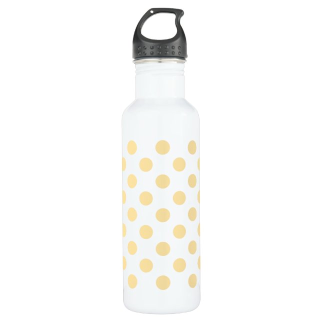 Yellow polkadots 710 ml water bottle (Front)