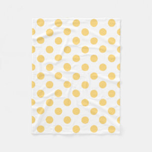 Yellow polkadots fleece blanket