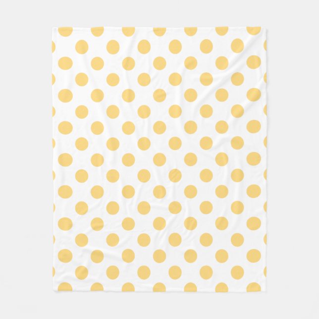Yellow polkadots fleece blanket (Front)