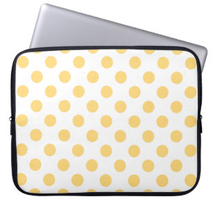 Yellow polkadots laptop sleeve