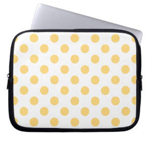 Yellow polkadots laptop sleeve