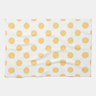 Yellow polkadots tea towel