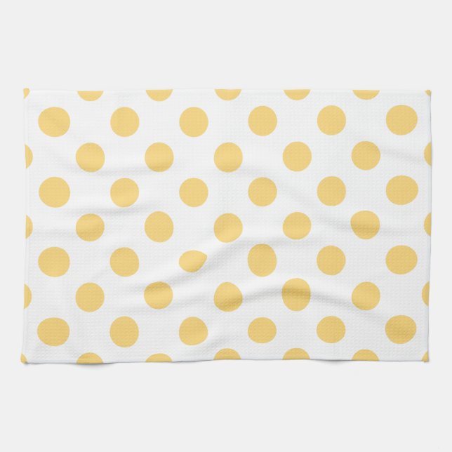 Yellow polkadots tea towel (Horizontal)
