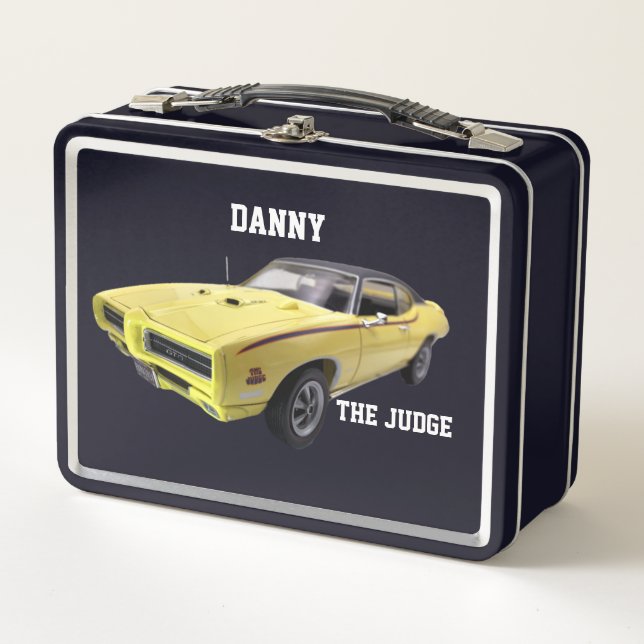 yellow Pontiac GTO - the Judge  Metal Lunch Box (Front)