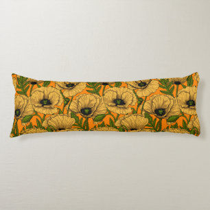 Yellow poppies body cushion
