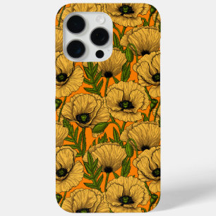Yellow poppies iPhone 15 pro max case