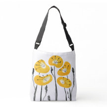 Yellow Poppies Crossbody Bag