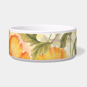 Yellow poppies: hand-drawn watercolor pattern.