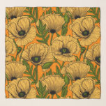 Yellow poppies scarf<br><div class="desc">Vector pattern made of hand-drawn poppies.</div>