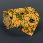 Yellow poppies tie<br><div class="desc">Vector pattern made of hand-drawn poppies.</div>