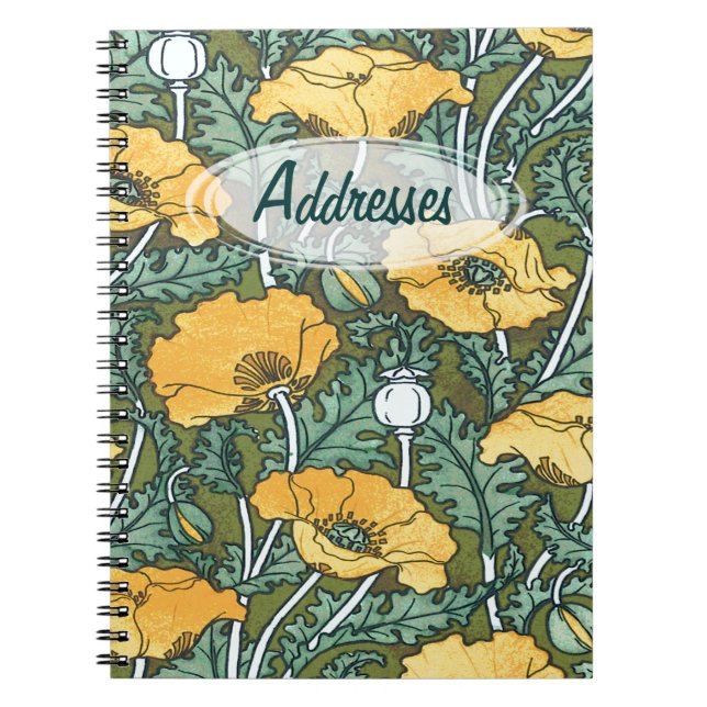 Yellow Poppy ~ Address Book (Front)
