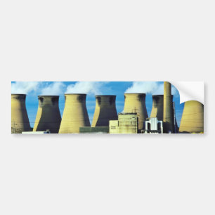 Yellow Poppy field and Ferrybridge power station, Bumper Sticker