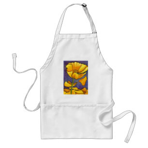 "Yellow Poppy" Floral Apron
