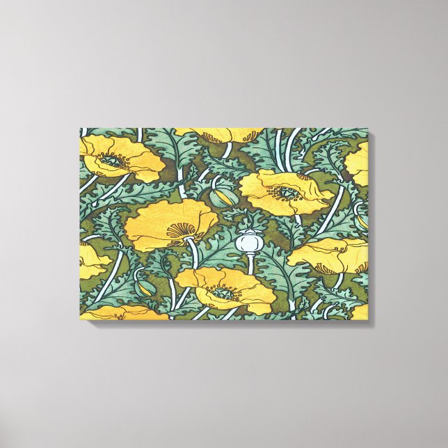 Yellow Poppy ~ Stretched Canvas Print (Front)