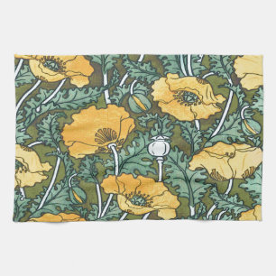 Yellow Poppy Tea Towel