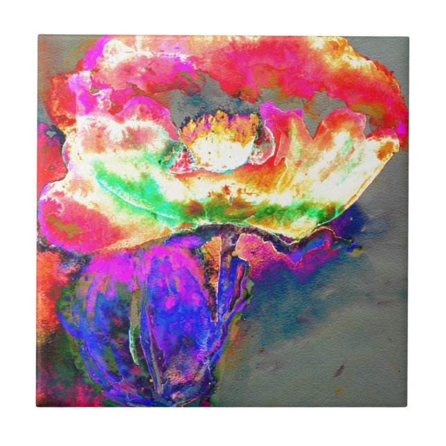 Yellow Poppy Tile (Front)