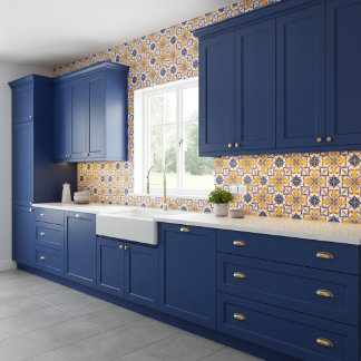 Yellow Portuguese Tile Wallpaper
