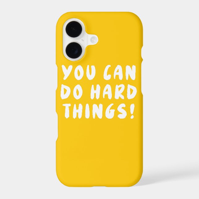 Yellow Positive Inspirational Quote  iPhone Case (Back)