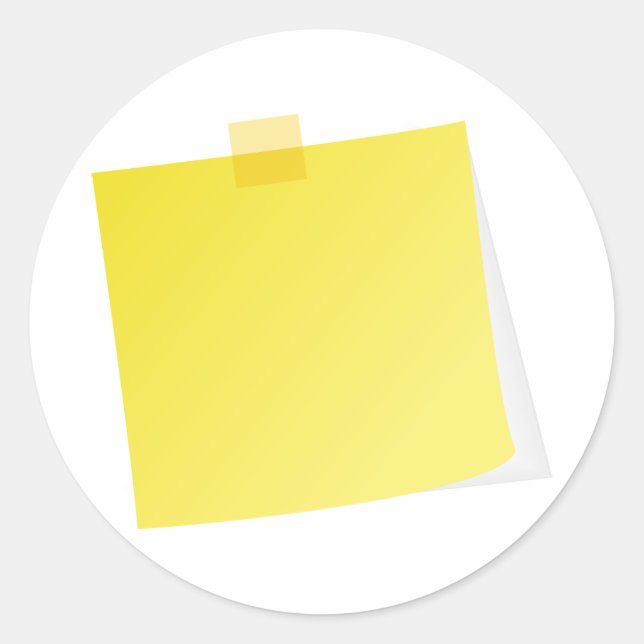 Yellow Post It Note Stickers (Front)
