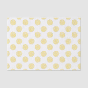 Yellow posy roses graphic tissue paper