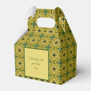 Yellow Primrose Flower Abstract Art Personalised Favour Box