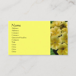 Yellow Primrose Flower Photography Business Card