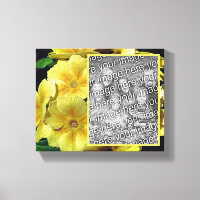 Yellow Primrose Flowers Create Your Own Photo  Canvas Print (Front)