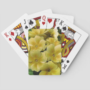 Yellow Primrose Spring Flowers  Playing Cards