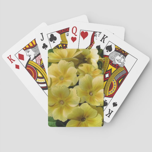 Yellow Primrose Spring Flowers  Playing Cards (Back)