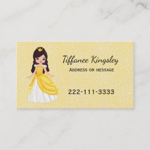 Yellow Princess Childs or Mummy Networking Card
