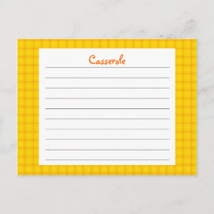 Yellow Print Recipe Card